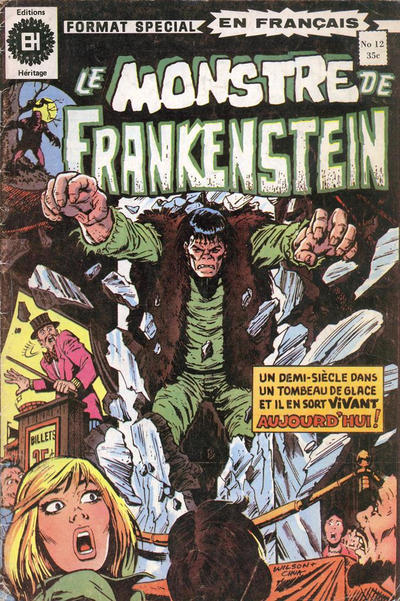 Cover for Le Monstre de Frankenstein (Editions Héritage, 1973 series) #12