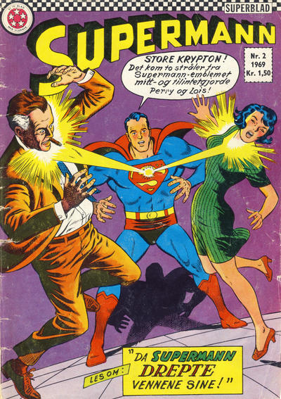 Cover for Supermann (Serieforlaget / Se-Bladene / Stabenfeldt, 1966 series) #2/1969