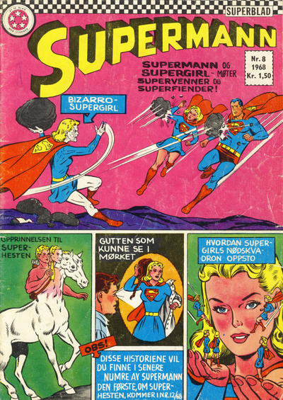Cover for Supermann (Serieforlaget / Se-Bladene / Stabenfeldt, 1966 series) #8/1968