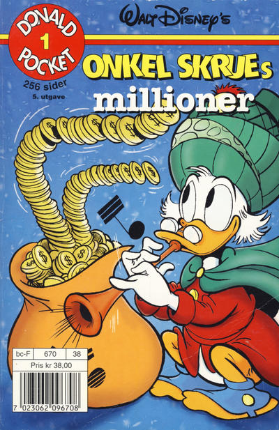 Cover for Donald Pocket (Hjemmet / Egmont, 1968 series) #1 - Onkel Skrues millioner [5. opplag]