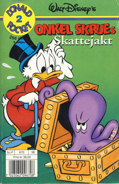Cover for Donald Pocket (Hjemmet / Egmont, 1968 series) #2 - Onkel Skrues skattejakt [5. opplag]