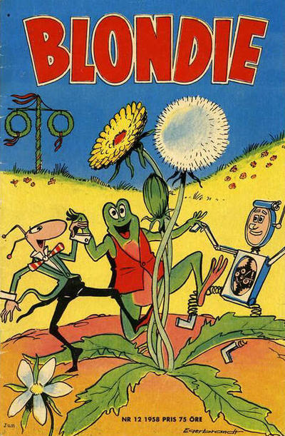 Cover for Blondie (Åhlén & Åkerlunds, 1956 series) #12/1958