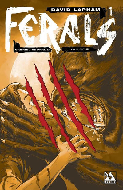 Cover for Ferals (Avatar Press, 2012 series) #1 [Slashed Edition Variant Cover by Gabriel Andrade]
