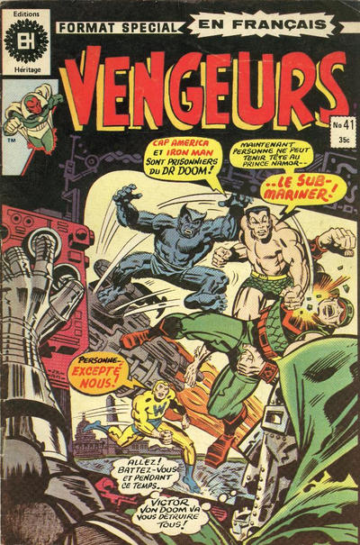 Cover for Les Vengeurs (Editions Héritage, 1974 series) #41