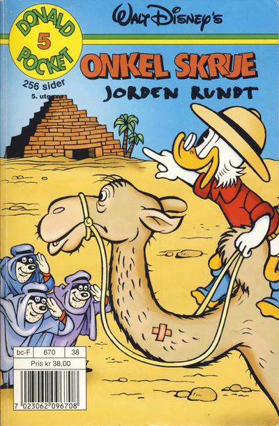 Cover for Donald Pocket (Hjemmet / Egmont, 1968 series) #5 - Onkel Skrue jorden rundt [4. opplag]