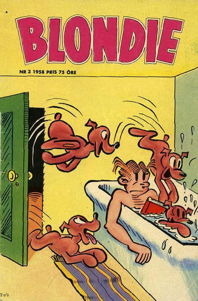 Cover for Blondie (Åhlén & Åkerlunds, 1956 series) #3/1958