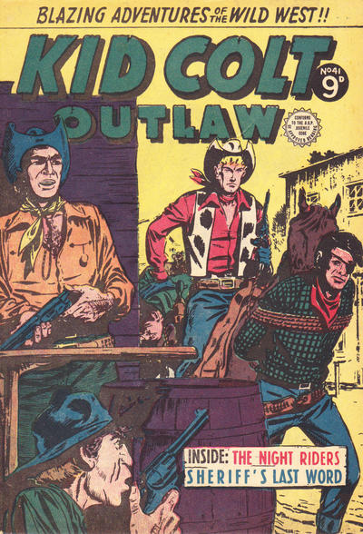 Cover for Kid Colt Outlaw (Horwitz, 1952 ? series) #41