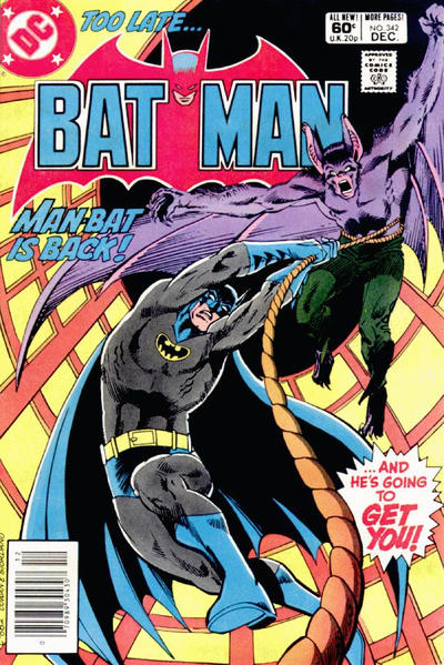 Cover for Batman (DC, 1940 series) #342 [Newsstand]