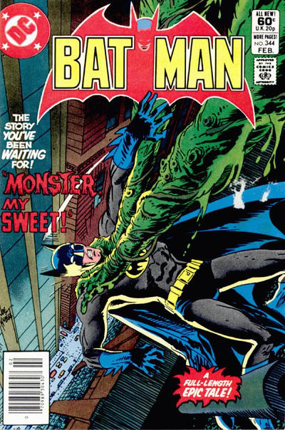 Cover for Batman (DC, 1940 series) #344 [Newsstand]