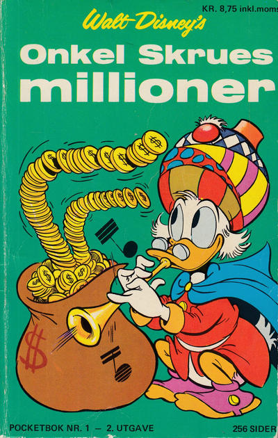 Cover for Donald Pocket (Hjemmet / Egmont, 1968 series) #1 - Onkel Skrues millioner [2. opplag]