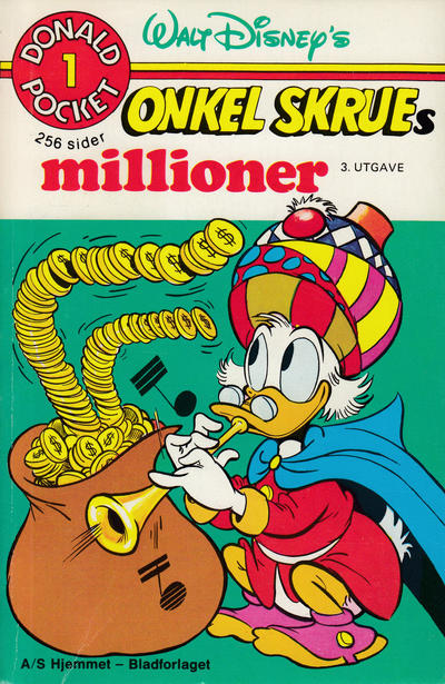 Cover for Donald Pocket (Hjemmet / Egmont, 1968 series) #1 - Onkel Skrues millioner [3. opplag]