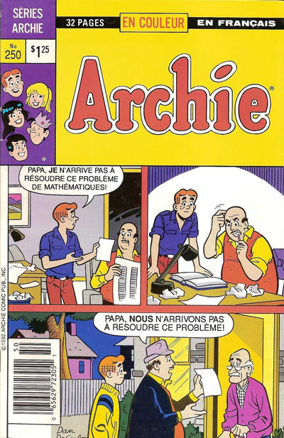 Cover for Archie (Editions Héritage, 1971 series) #250
