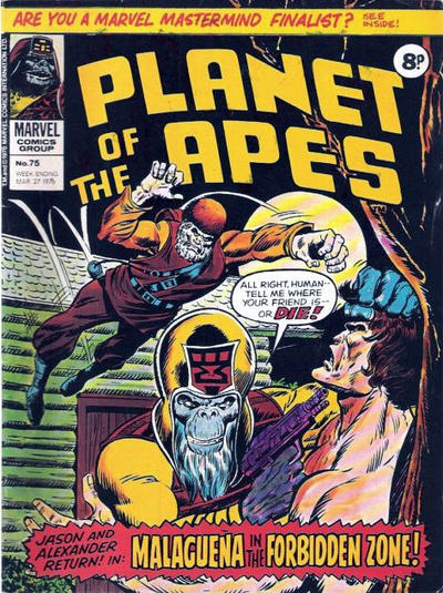 Cover for Planet of the Apes (Marvel UK, 1974 series) #75
