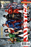 Cover for Justice League (DC, 2011 series) #1 [Second Printing Combo-Pack]
