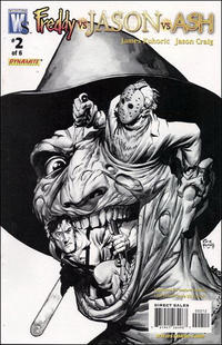 Cover Thumbnail for Freddy vs Jason vs Ash (of Army of Darkness) (DC, 2008 series) #2 [Second Printing]