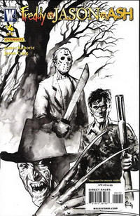 Cover Thumbnail for Freddy vs Jason vs Ash (of Army of Darkness) (DC, 2008 series) #4 [Second Printing]
