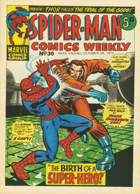 Cover for Spider-Man Comics Weekly (Marvel UK, 1973 series) #36