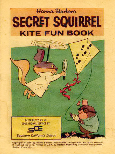 Cover for Secret Squirrel Kite Fun Book (Western, 1966 series) #[nn] [Southern California Edison without Reddy]