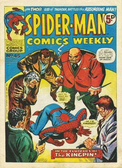 Cover for Spider-Man Comics Weekly (Marvel UK, 1973 series) #45