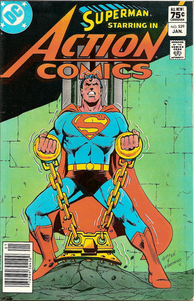 Cover for Action Comics (DC, 1938 series) #539 [Canadian]