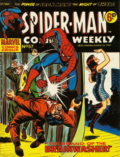 Cover for Spider-Man Comics Weekly (Marvel UK, 1973 series) #57