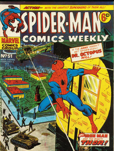 Cover for Spider-Man Comics Weekly (Marvel UK, 1973 series) #51