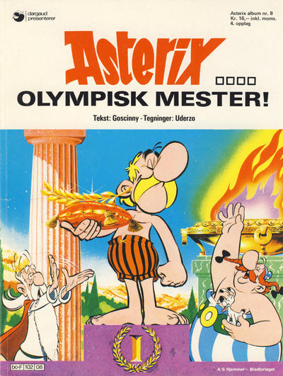 Cover for Asterix (Hjemmet / Egmont, 1969 series) #8 - Olympisk mester! [4. opplag]