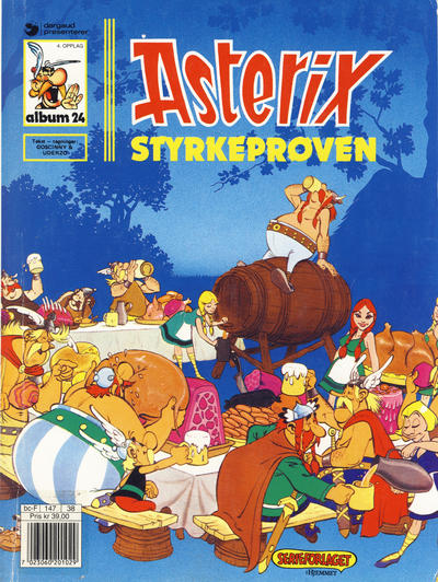 Cover for Asterix (Hjemmet / Egmont, 1969 series) #24 - Styrkeprøven [4. opplag [5. opplag]]