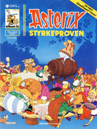 Cover for Asterix (Hjemmet / Egmont, 1969 series) #24 - Styrkeprøven [3. opplag]