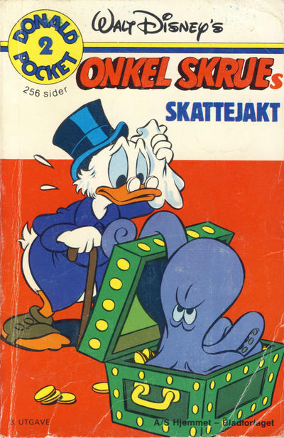 Cover for Donald Pocket (Hjemmet / Egmont, 1968 series) #2 - Onkel Skrues skattejakt [3. opplag]