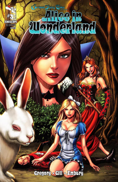 Cover for Grimm Fairy Tales Presents Alice in Wonderland (Zenescope Entertainment, 2012 series) #3 [Cover B - Sean Chen]
