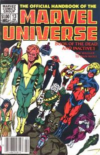 Cover Thumbnail for The Official Handbook of the Marvel Universe (Marvel, 1983 series) #13 [Newsstand]