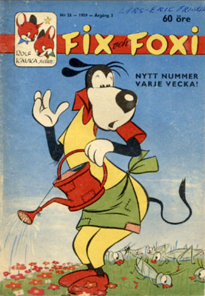 Cover for Fix och Foxi (Förlagshuset Norden, 1958 series) #25/1959