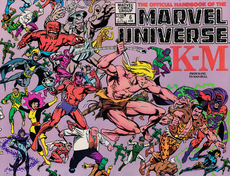Cover for The Official Handbook of the Marvel Universe (Marvel, 1983 series) #6 [Direct]