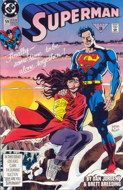 Cover for Superman (DC, 1987 series) #59 [Direct]