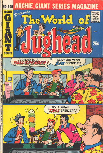 Cover for Archie Giant Series Magazine (Archie, 1954 series) #209