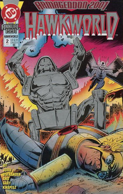 Cover for Hawkworld Annual (DC, 1990 series) #2 [Second Printing]