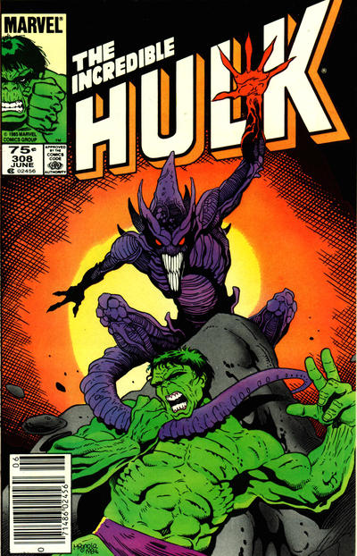 Cover for The Incredible Hulk (Marvel, 1968 series) #308 [Canadian]
