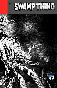 Cover for Swamp Thing (DC, 2011 series) #8 [Yanick Paquette Black & White Wraparound Cover]