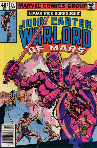 Cover for John Carter Warlord of Mars (Marvel, 1977 series) #28 [Newsstand]