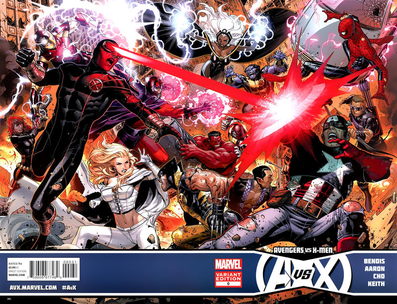 Cover for Avengers vs. X-Men (Marvel, 2012 series) #0 [Variant Wraparound Cover by Jim Cheung]