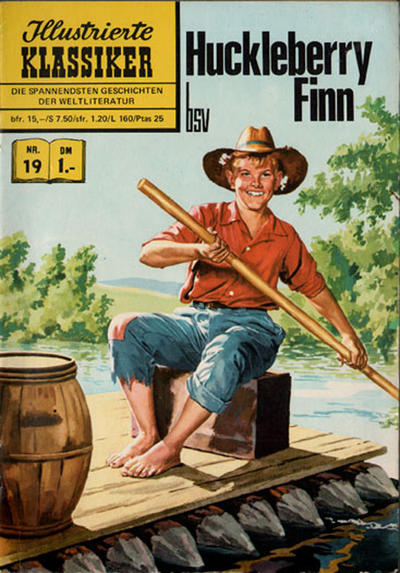 Cover for Illustrierte Klassiker [Classics Illustrated] (BSV - Williams, 1956 series) #19 - Huckleberry Finn [4. Auflage - Gelbe Leiste]