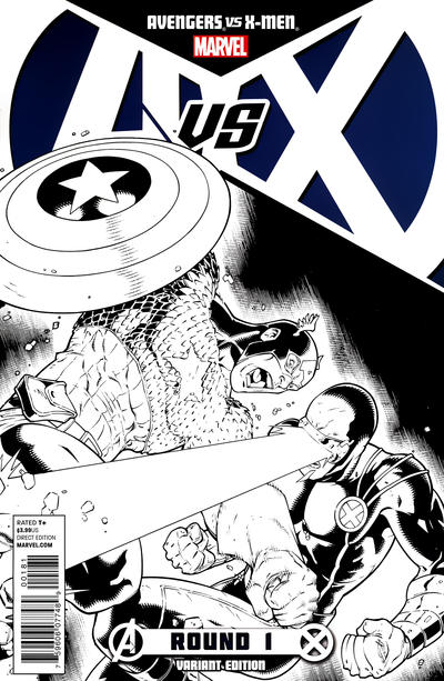 Cover for Avengers vs. X-Men (Marvel, 2012 series) #1 [Sketch Variant Cover by Ryan Stegman]