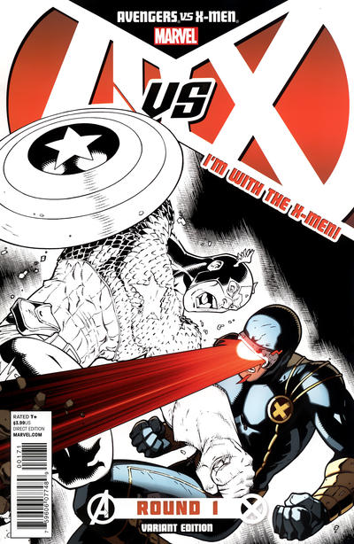 Cover for Avengers vs. X-Men (Marvel, 2012 series) #1 [Team X-Men Variant Cover by Ryan Stegman]