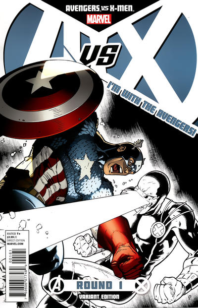 Cover for Avengers vs. X-Men (Marvel, 2012 series) #1 [Team Avengers Variant Cover by Ryan Stegman]