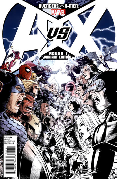 Cover for Avengers vs. X-Men (Marvel, 2012 series) #1 [Retailer Bonus Variant Cover by Jim Cheung]
