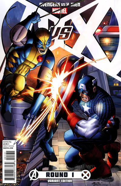 Cover for Avengers vs. X-Men (Marvel, 2012 series) #1 [Variant Cover by John Romita Jr.]
