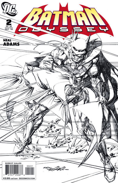 Cover for Batman: Odyssey (DC, 2010 series) #2 [Neal Adams Sketch Cover]