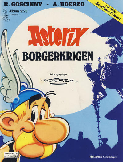 Cover for Asterix (Hjemmet / Egmont, 1969 series) #25 - Borgerkrigen [3. opplag Reutsendelse 147 34]