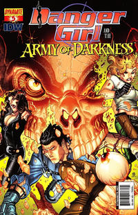 Cover for Danger Girl and the Army of Darkness (Dynamite Entertainment, 2011 series) #5 [Nick Bradshaw Cover]